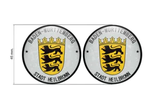 Klebemarke TÜV Stadt Heilbronn Nummernschild Plakette